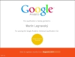 Certifikát Google Analytics - Martin Legnavský